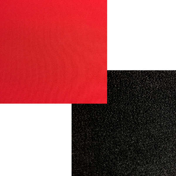 Neopren Restposten 7mm, rot Nylon / schwarz Frottee - 120x110cm